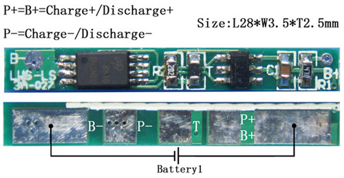 (1S) BMS Pour Packs 3.7V Li-ion rechargeable